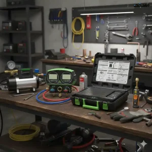 ابزارنصب کولرگازی-پمپ وکیوم-گیج وکیوم-ترازوی شارژ گاز